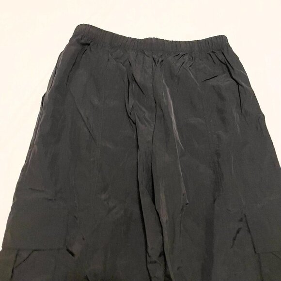 Bluenotes Denim Parachute Pants Black Nylon Womens Size Small - Picture 12 of 16